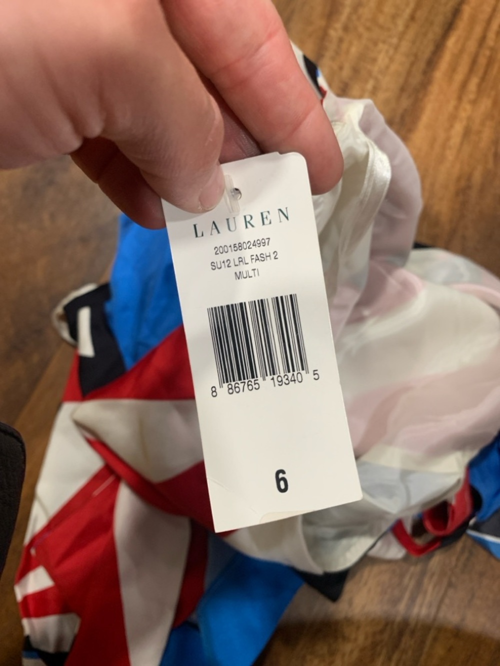 NWT Ralph Lauren Silk Nautical Halter Top  - Red, Blue, White Size 6 SKU 102 - Picture 5 of 6